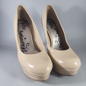 Brash Platform Spiked Stilettos - Tan - Size 7.5 BAD Girl Pumps